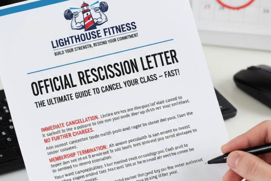 Lighthouse Fitness Rescission Letter