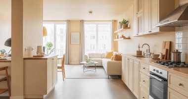 Small Kitchen and Living Room Combo