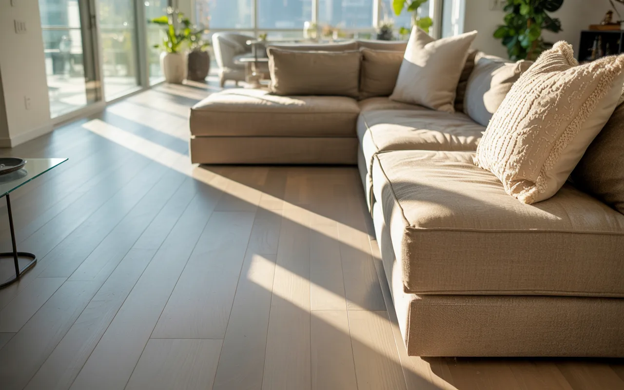 Grey Flooring Living Room