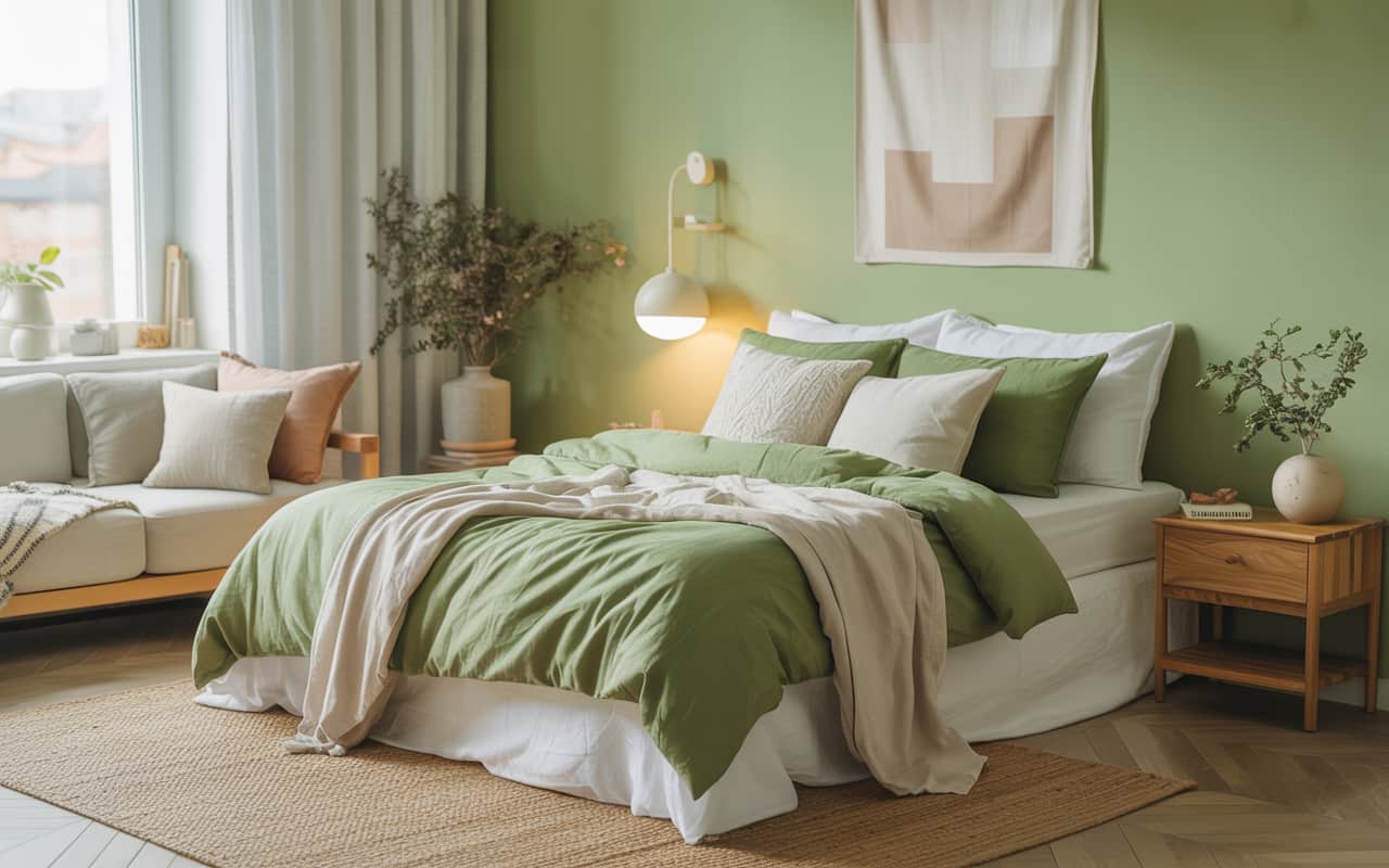 Home Design Bedroom Green