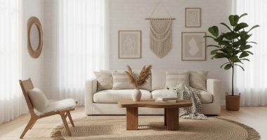 Boho Minimalist Living Room