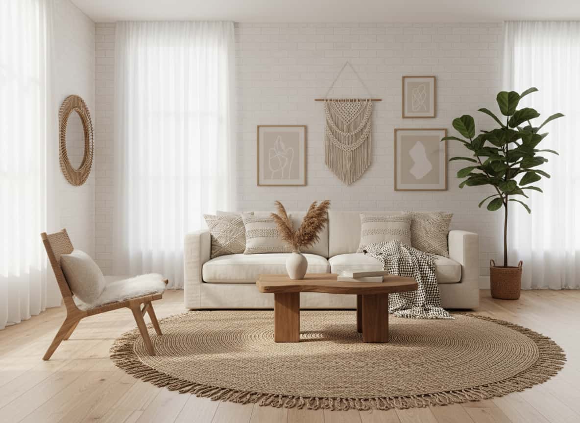 Boho Minimalist Living Room