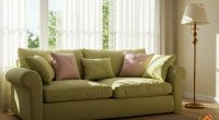 Beige Sofa Living Room Ideas with Green