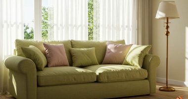 Beige Sofa Living Room Ideas with Green