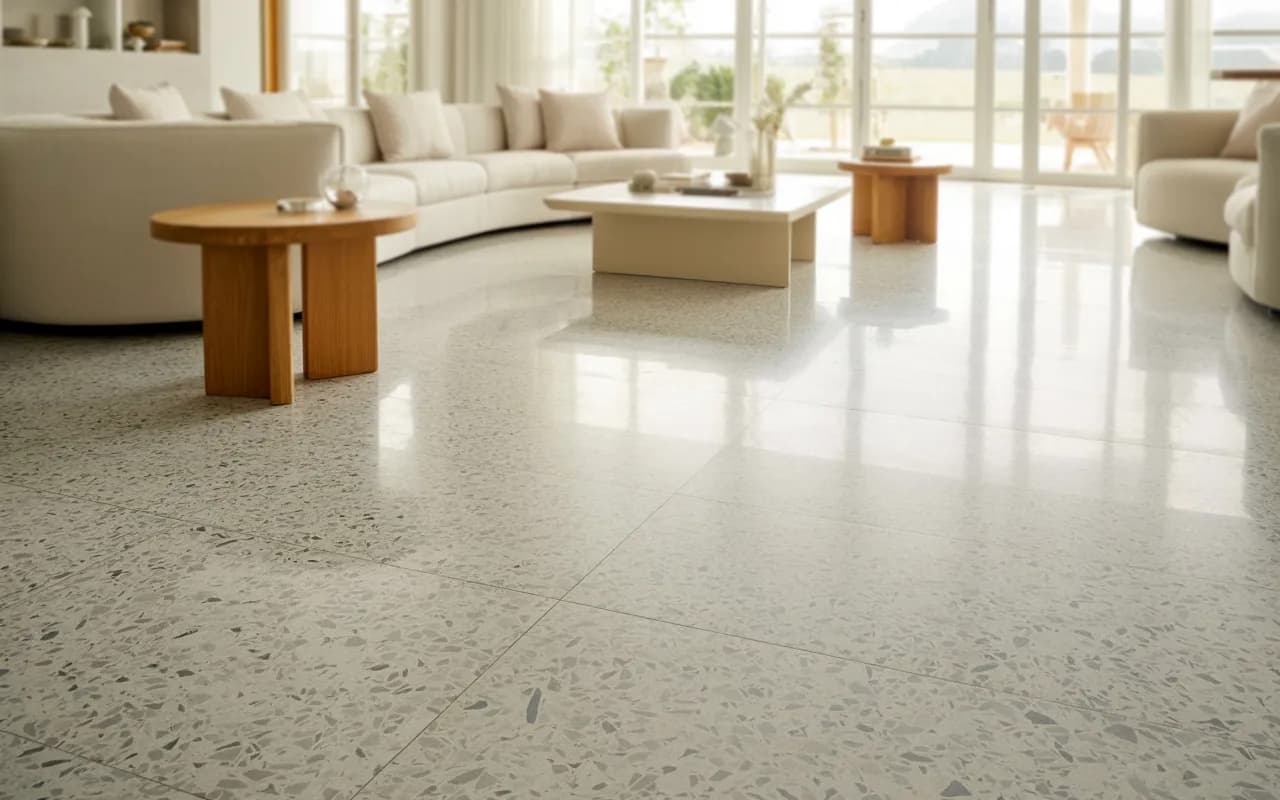 Terrazzo Flooring Living Room