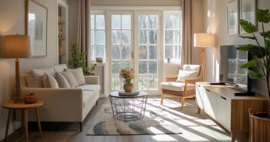 Small Living Room with Garden Doors