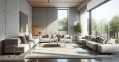 Living Room Concrete Floor Ideas