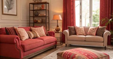 Red Pink Brown Living Room Ideas
