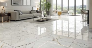 Chic White Marble Tiles for Living Room