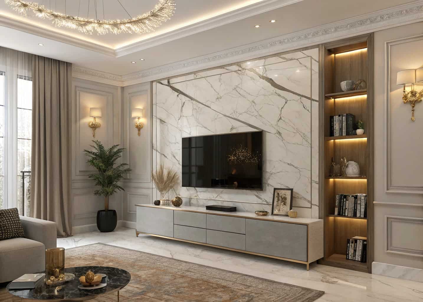 Luxury Living Room TV Unit Designs