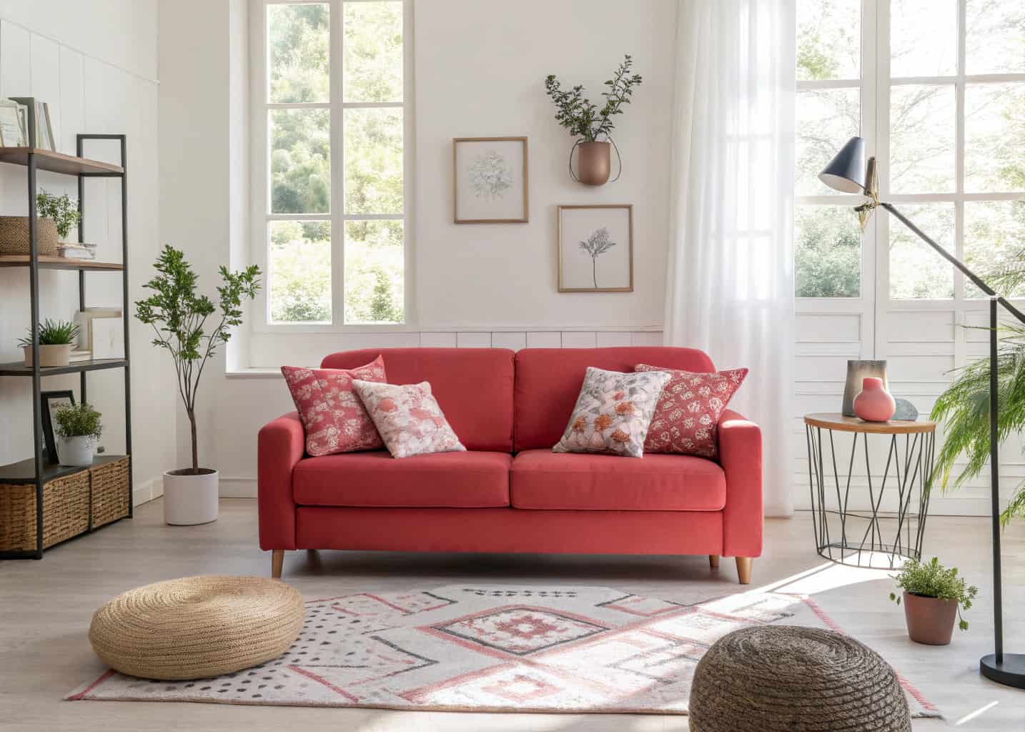 Red and Pink Living Room Ideas