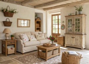 Rustic French Country Living Room Decor