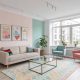 Colorful Minimalist Living Room Apartment