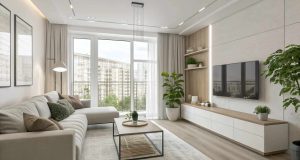 Modern Minimalist Living Room Apartment