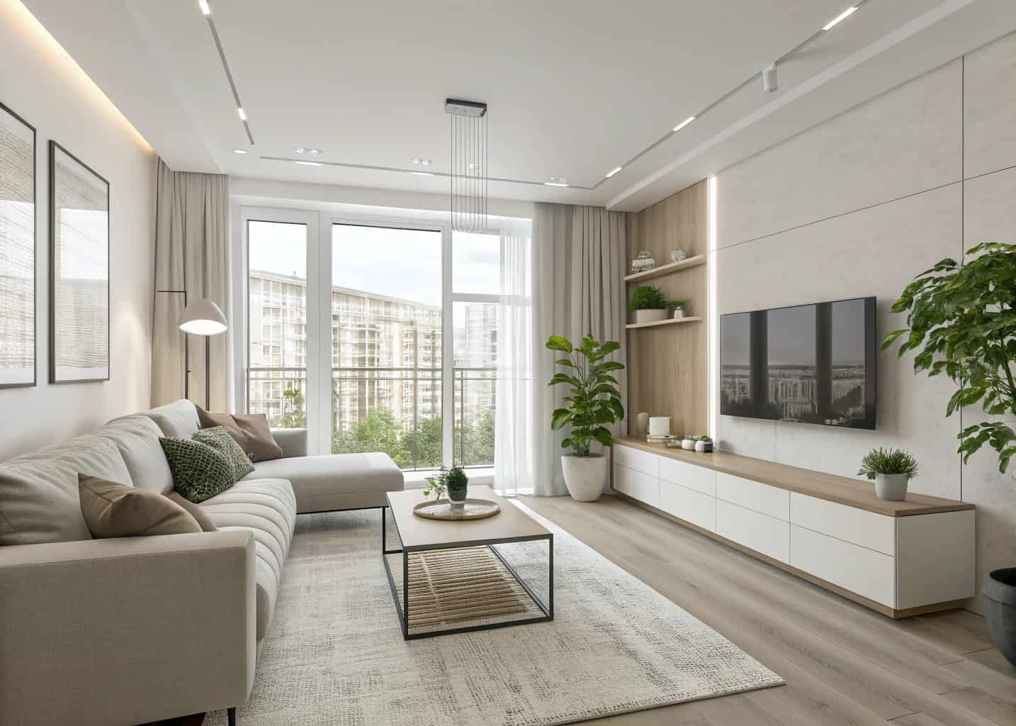 Modern Minimalist Living Room Apartment