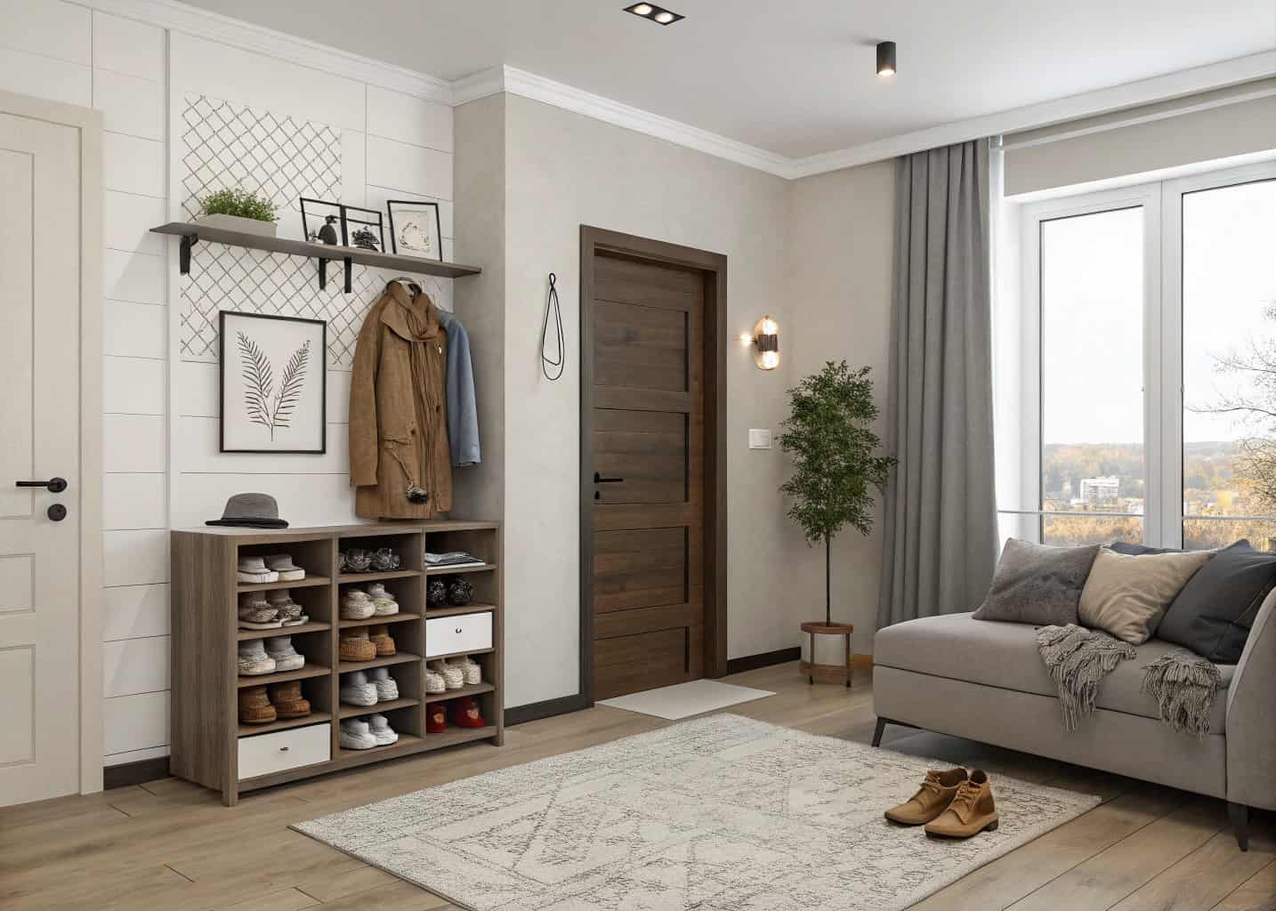 Shoe Rack in Living Room