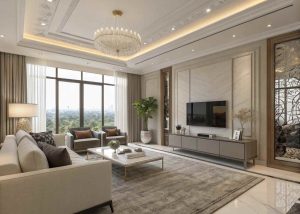 Home with Modern Luxury Living Room Interior