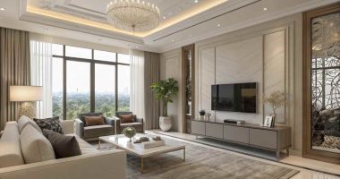 Home with Modern Luxury Living Room Interior