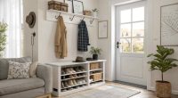 Shoe Rack in Living Room Entryway