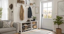 Shoe Rack in Living Room Entryway