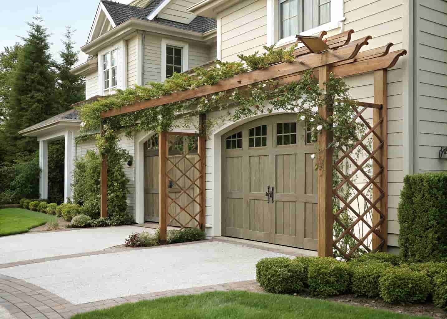 Trellis Over Garage Door