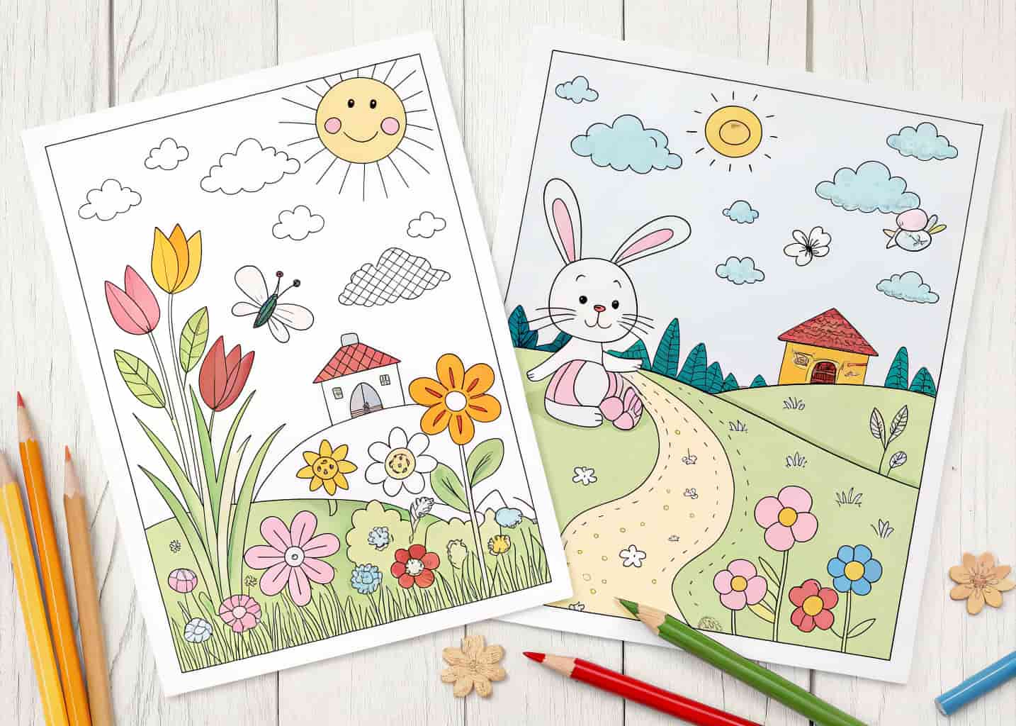 Spring Coloring Sheets