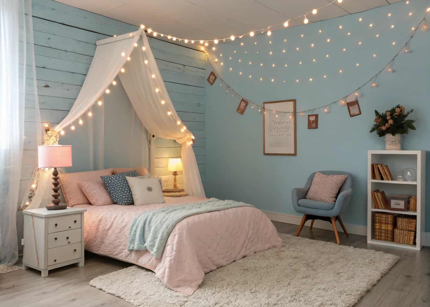 Cozy Bedroom Aesthetic Fairy Lights