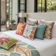 Decorative Pillows on Bed