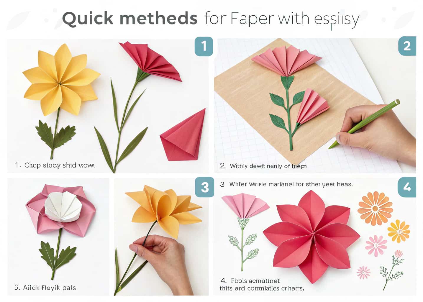 Flowers with Paper