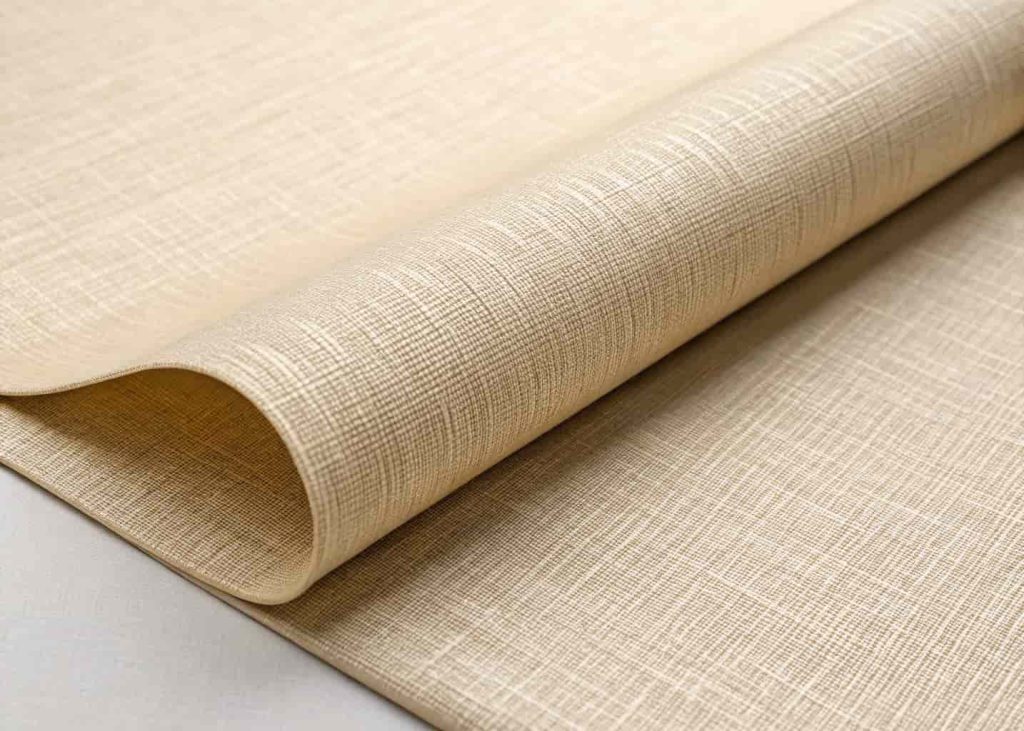 Light beige linen paper texture with fine woven grain pattern for premium and boutique design backgrounds