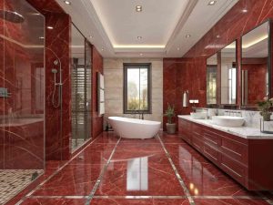 Red Marble Bathroom