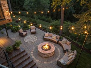 Backyard Fire Pit Lounge