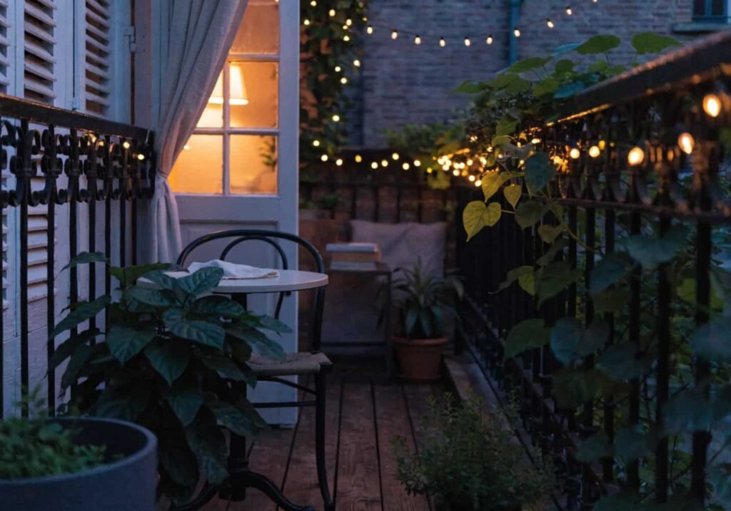 Lighting trick used to make a small garden appear bigger