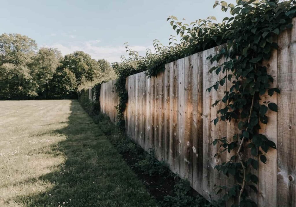 Fencing and boundary landscaping option for a big garden