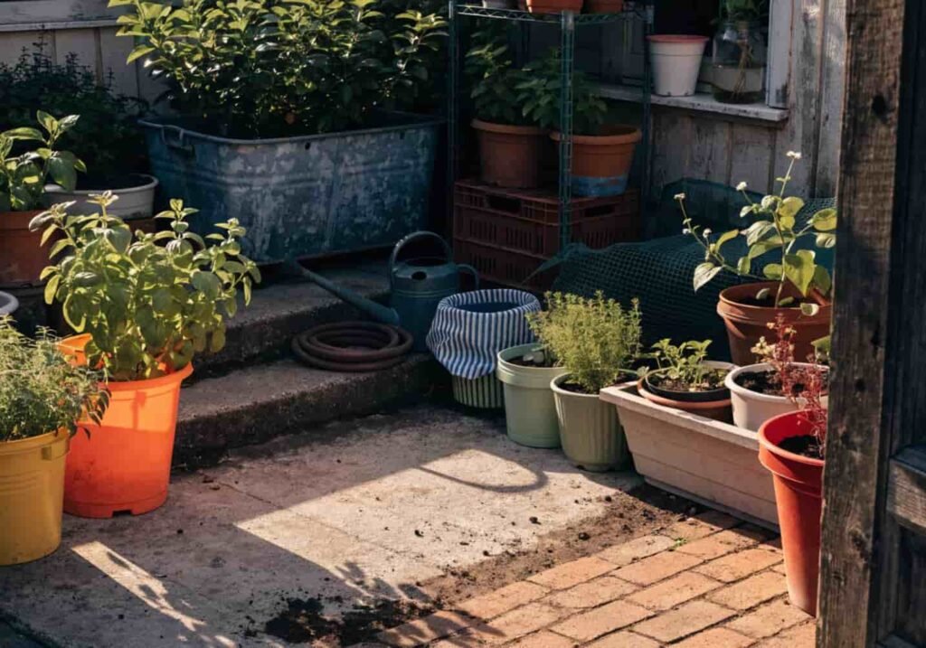 Balcony and terrace garden setup for small home spaces