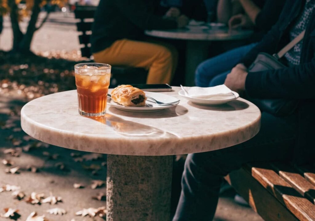 Seasonal aesthetic cafe photo trend with natural styling