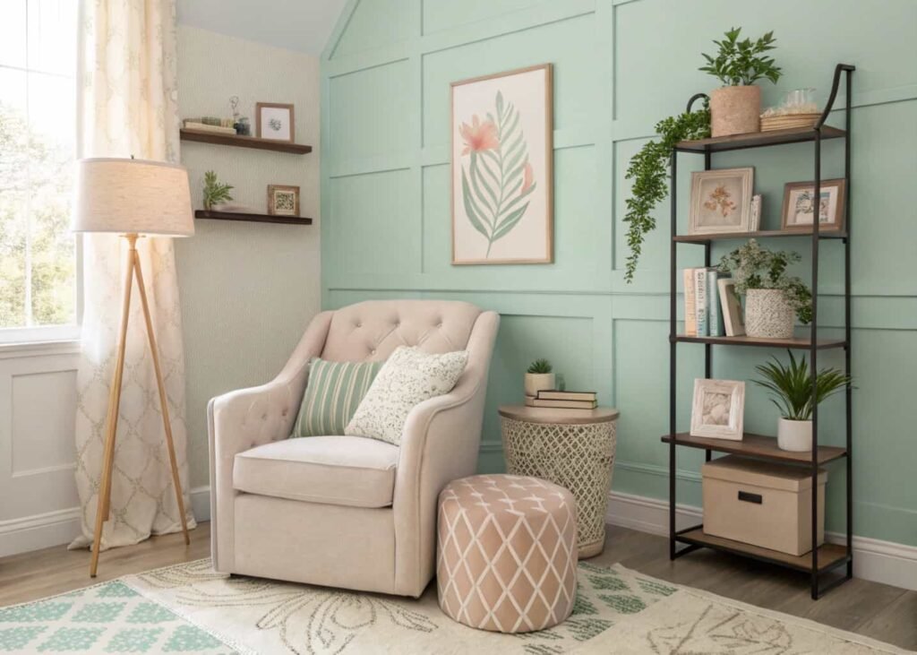 trending bedroom aesthetics inspiration corner with soft natural lighting