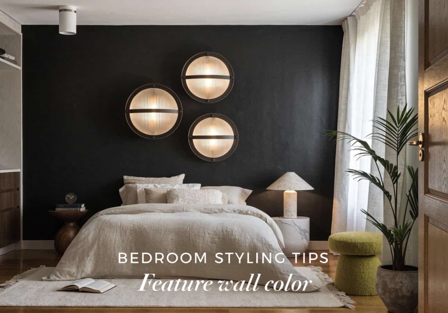 Black Feature Wall Bedroom