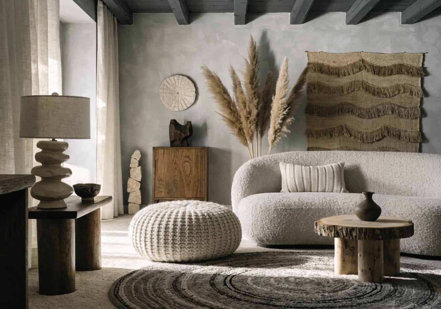 Gray Boho Living Room
