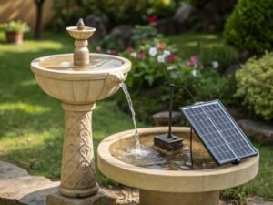 Solar-Powered Outdoor Water Fountain