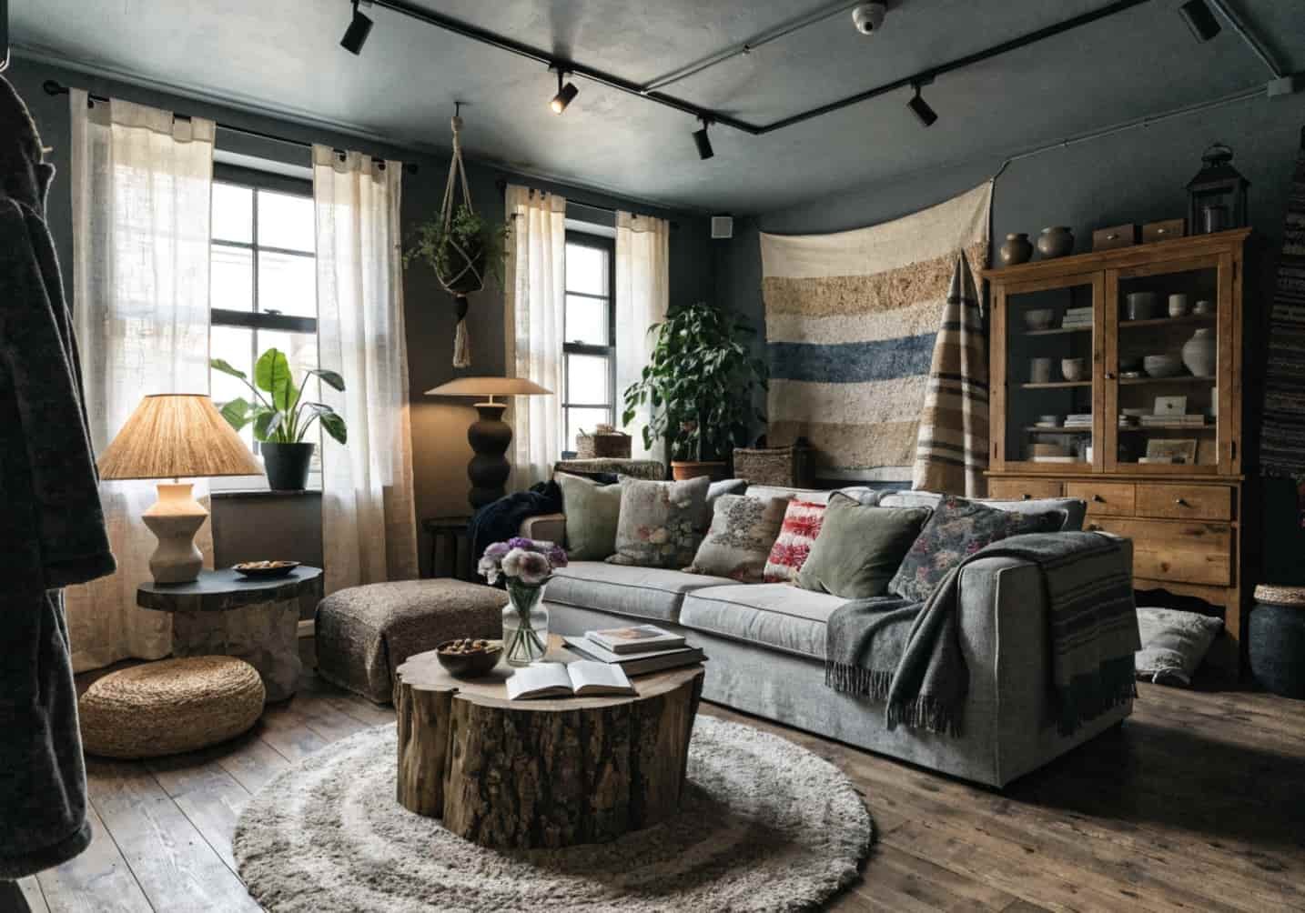 Boho Living Room Grey