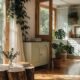 Green Living Room and Kitchen Decor Ideas