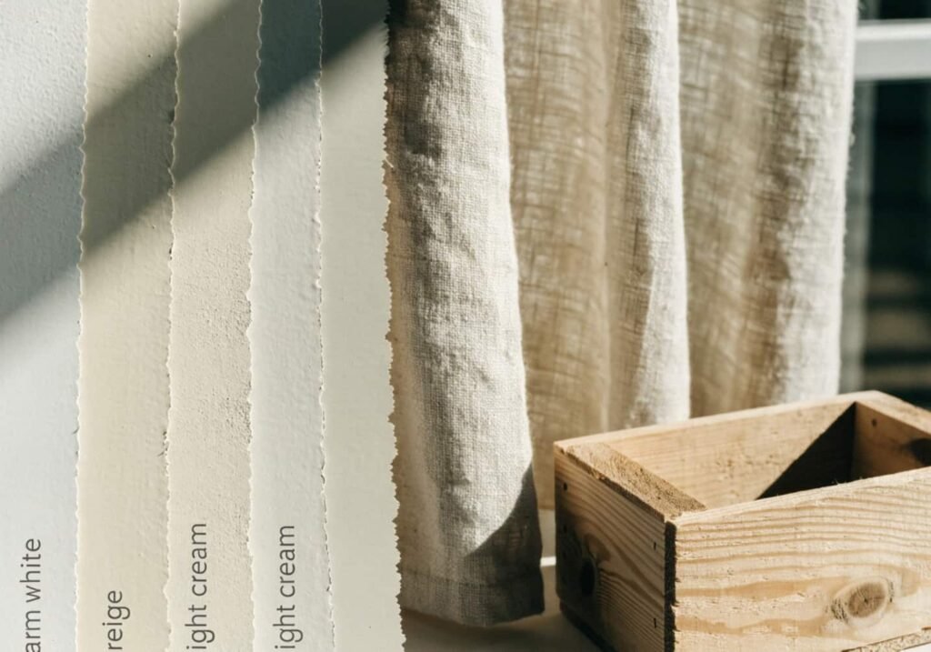 Budget-friendly farmhouse paint colors and natural textiles