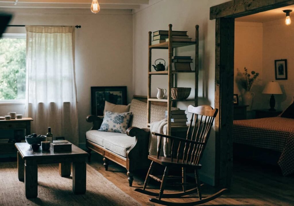 Space-saving farmhouse decor ideas for a small living room