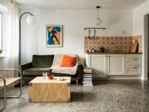 Living Room and Small Kitchen