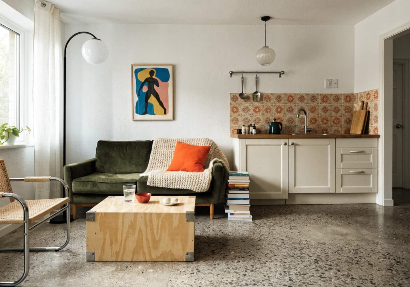Living Room and Small Kitchen
