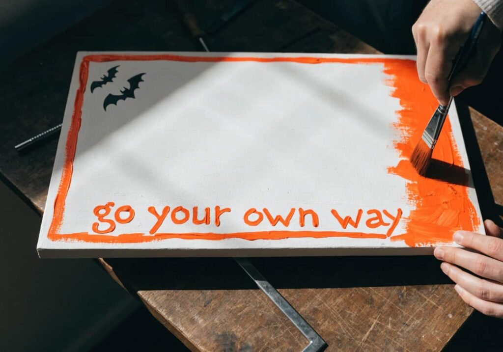 Quick five-minute Halloween white board makeover with a border, bats, and short phrase.