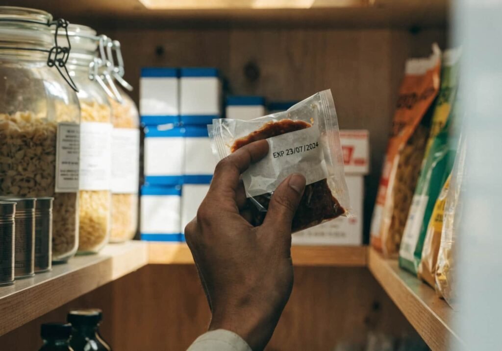 Checking expiry dates, an essential part of kitchen pantry organization hacks