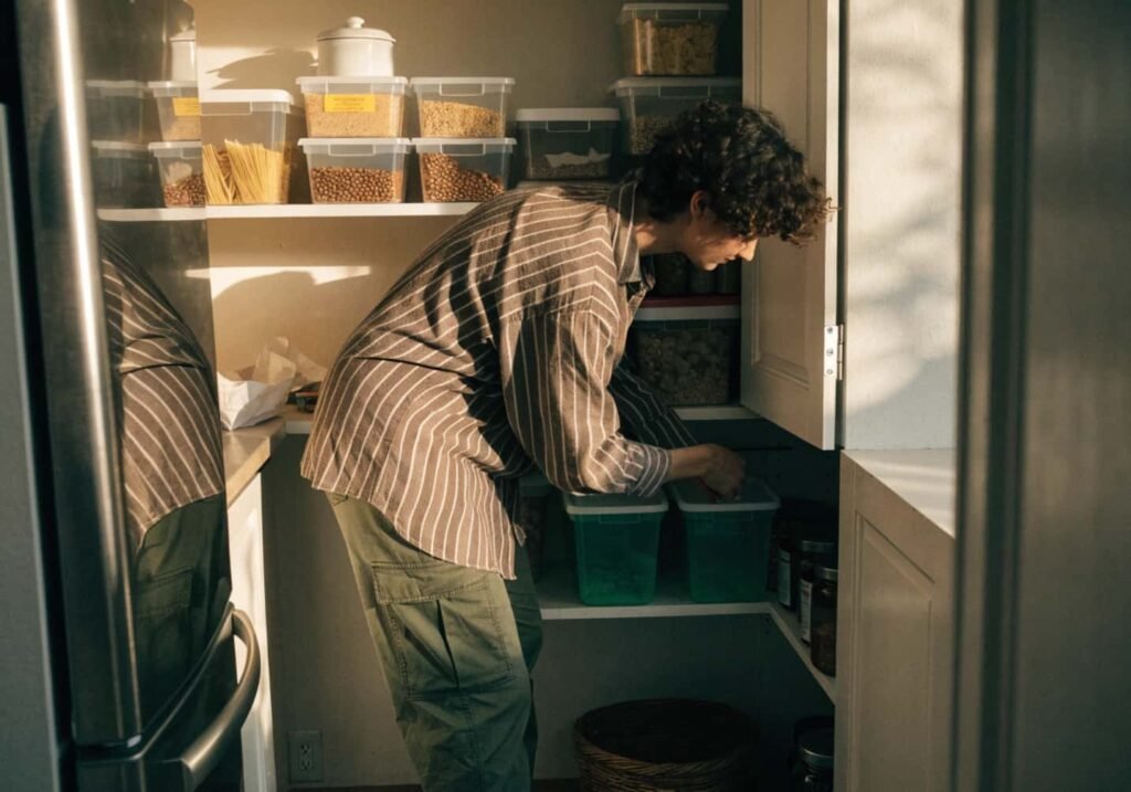 Weekly maintenance routine supporting long-term kitchen pantry organization hacks