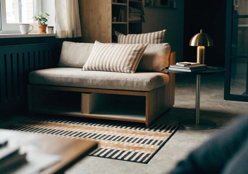 Multi-functional sofa with storage designed for small living spaces